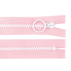 Fermoar plastic colorat  no 5 lungime 20 cm - Roz deschis (1 Bucată)