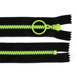 Fermoar plastic colorat  no 5 lungime 20 cm - Negru (1 Bucată)