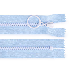 Fermoar plastic colorat  no 5 lungime 20 cm - Albastru deschis (1 Bucată)