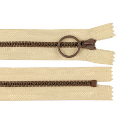 Fermoar plastic colorat  no 5 lungime 20 cm - Bej intens (1 Bucată)