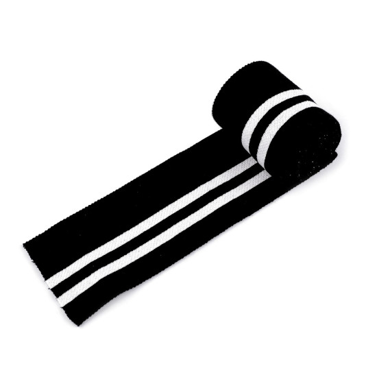 Bandă tricot elastic metraj, lățime 60 mm - Negru (1 Metru)