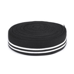 Bandă tricot elastic metraj, lățime 60 mm - Negru (1 Metru)