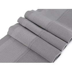 Betelie / bandă tricot elastic cu tunel pentru șnur, 14x90 cm - Gri neutral (1 Bucată)