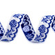 Panglică țesută cu motiv floral, lățime 20 mm - Alb-roșu (50 Metri) Panglică țesută cu motiv floral, lățime 20 mm - Alb-roșu (50 Metri)