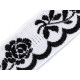 Panglică țesută cu motiv floral, lățime 20 mm - Alb-roșu (50 Metri) Panglică țesută cu motiv floral, lățime 20 mm - Alb-roșu (50 Metri)