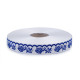 Panglică țesută cu motiv floral, lățime 20 mm - Alb-roșu (50 Metri) Panglică țesută cu motiv floral, lățime 20 mm - Alb-roșu (50 Metri)