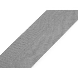 Bandă bias din bumbac, lățime 40 mm - Gri neutral (100 Metri)