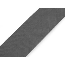 Bandă bias din bumbac, lățime 40 mm - Gri închis (100 Metri)