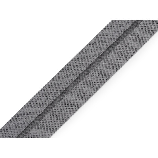 Bandă bias din bumbac, lățime 20 mm - Negru (1 Metru) Bandă bias din bumbac, lățime 20 mm - Negru (1 Metru)