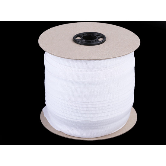 Bandă bias din bumbac, lățime 30 mm - Alb (51 Metri) Bandă bias din bumbac, lățime 30 mm - Alb (51 Metri)