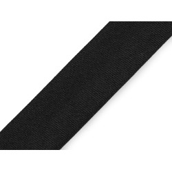 Bandă bias pes lățime 19 mm călcată - Negru (1 Metru)