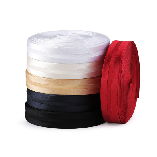 Bandă bias satinată, lățime 20 mm - Roșu (75 Metri)