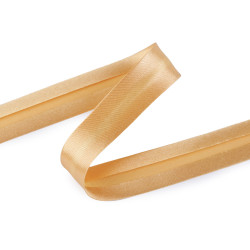 Bandă bias satinată, lățime 20 mm - Auriu (25 Metri)