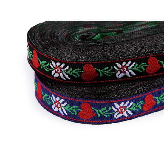 Banda cu motiv tradițional lățime 15 cm - Negru (36 Metri) Banda cu motiv tradițional lățime 15 cm - Negru (36 Metri)
