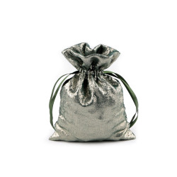 Saculet cadou cu efect metalic 13x18 cm - Verde (1 Bucată)