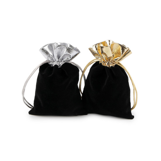 Săculeț cadou 10x13 cm catifea - Negru (10 Bucăți) Săculeț cadou 10x13 cm catifea - Negru (10 Bucăți)