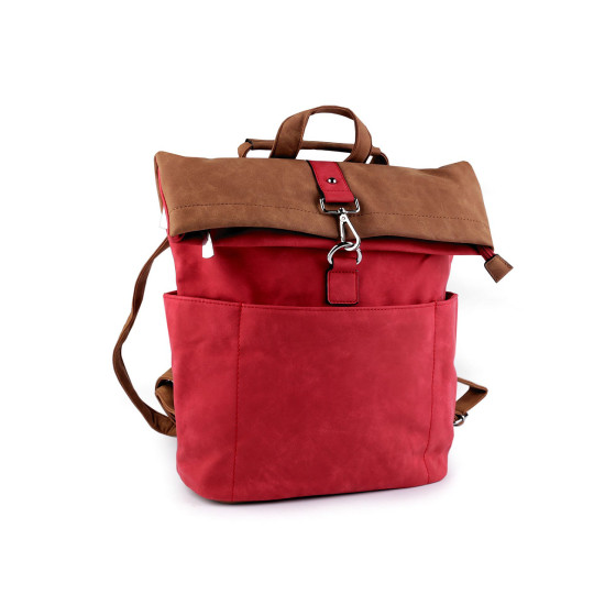 Rucsac/geantă de damă 2 în 1 din imitație de piele întoarsă 35x37 cm - Roșu (1 Bucată) Rucsac/geantă de damă 2 în 1 din imitație de piele întoarsă 35x37 cm - Roșu (1 Bucată)