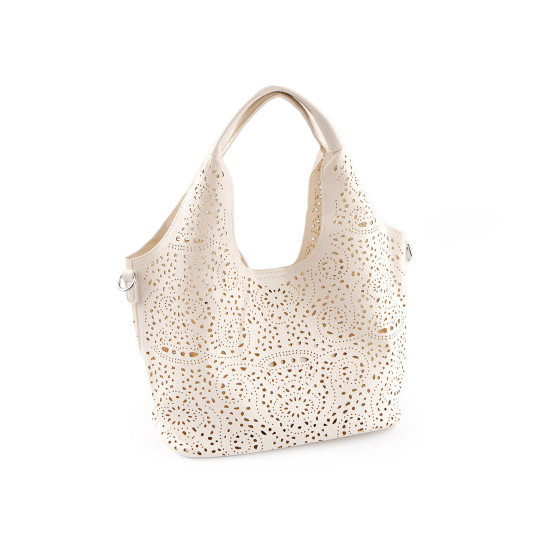 Geantă 2 în 1 cu model decupat 38x22 cm - Roz pudrat (1 Bucată) Geantă 2 în 1 cu model decupat 38x22 cm - Roz pudrat (1 Bucată)