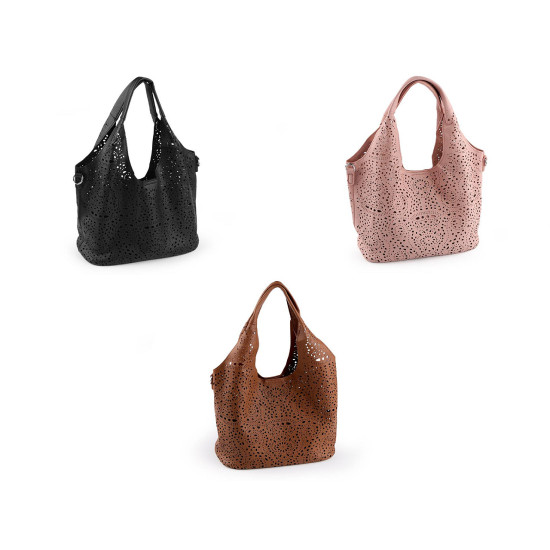 Geantă 2 în 1 cu model decupat 38x22 cm - Roz pudrat (1 Bucată) Geantă 2 în 1 cu model decupat 38x22 cm - Roz pudrat (1 Bucată)