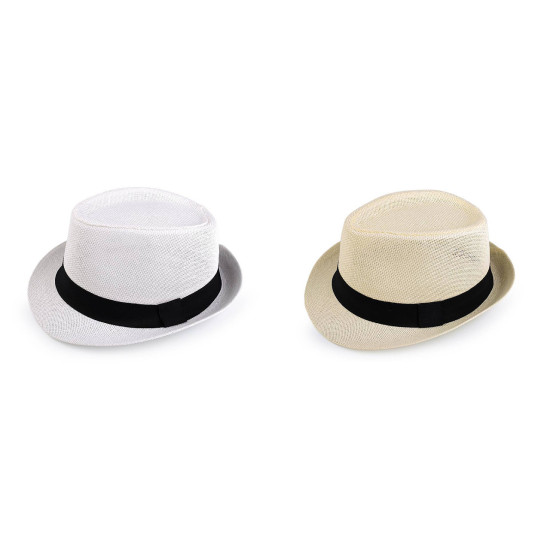 Pălărie de vară / pălărie de paie unisex - Alb (1 Bucată) Pălărie de vară / pălărie de paie unisex - Alb (1 Bucată)
