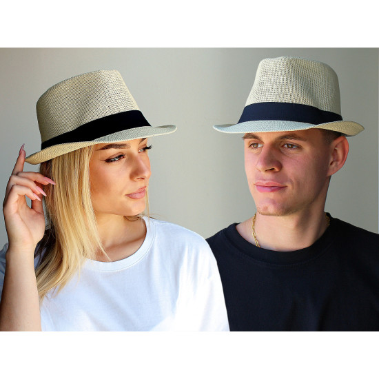 Pălărie de vară / pălărie de paie unisex - Alb (1 Bucată) Pălărie de vară / pălărie de paie unisex - Alb (1 Bucată)