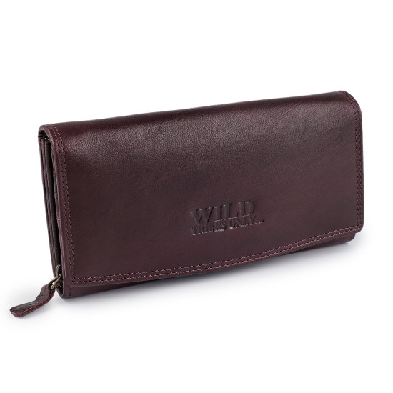 Portofel din piele pentru femei 10x19 cm - Bordo (1 Bucată) Portofel din piele pentru femei 10x19 cm - Bordo (1 Bucată)