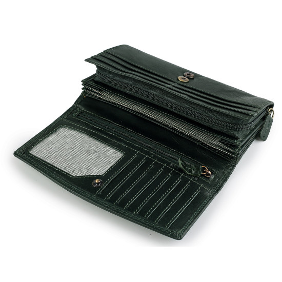 Portofel din piele pentru femei 10x19 cm - Bordo (1 Bucată) Portofel din piele pentru femei 10x19 cm - Bordo (1 Bucată)