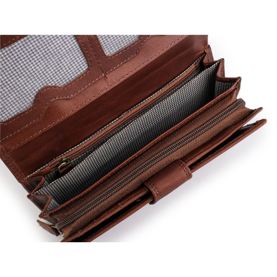 Portofel din piele pentru femei 10x19 cm - Bordo (1 Bucată) Portofel din piele pentru femei 10x19 cm - Bordo (1 Bucată)