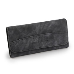 Portofel de damă 10x19 cm - Gri închis (1 Bucată)