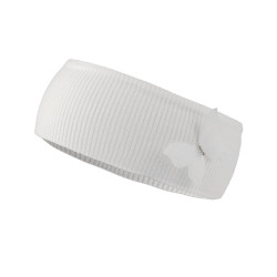 Bentiță de păr din bumbac pentru bebeluși cu decorațiuni - Off white (1 Bucată)