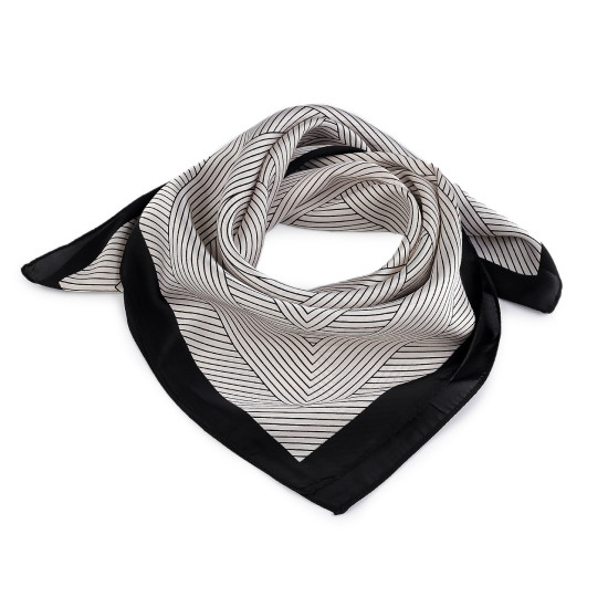 Eșarfă satinată 65x65 cm - Negru (1 Bucată) Eșarfă satinată 65x65 cm - Negru (1 Bucată)