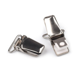 Clips pentru bretele, lățime 20 mm - Nichel (100 Bucăți)