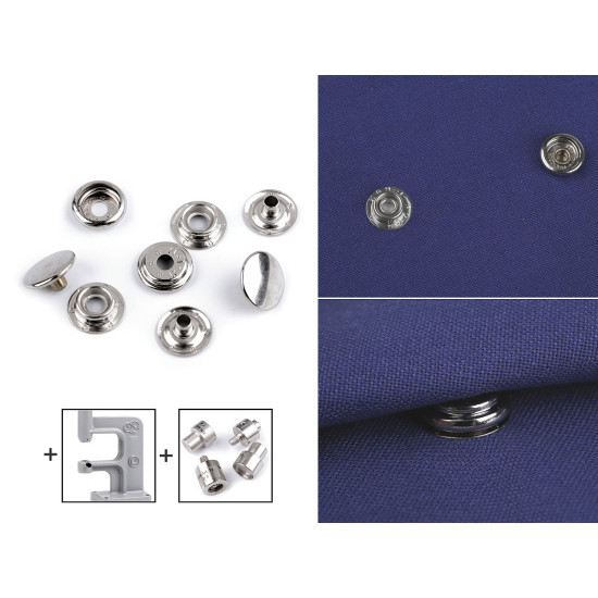 Capse metalice, finisaj argintiu,ø15 mm - Nichel (500 Bucăți) Capse metalice, finisaj argintiu,ø15 mm - Nichel (500 Bucăți)