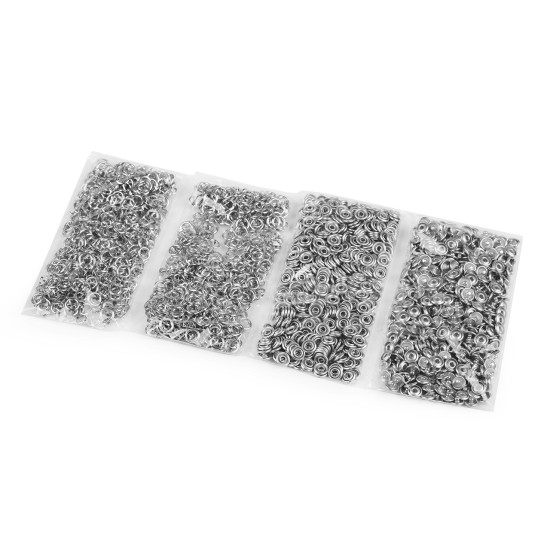 Capse metalice, ø10 mm - Nichel (500 Seturi)
