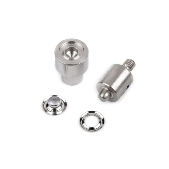 Matriță pentru ocheți, ø5,5 mm și ø7 mm - Argintiu (2 Seturi)