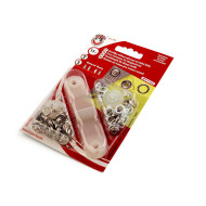 Capse metalice body copii, ø10 mm - Alb (1 Card)
