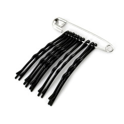 Agrafe de păr, 5 cm - Negru (100 Buchete)
