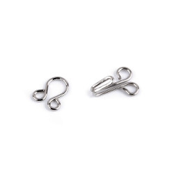 Copci metalice pentru fuste și pantaloni 10+8 mm - Nichel (100 Perechi)