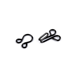 Copci metalice pentru fuste și pantaloni 10+8 mm - Negru (100 Perechi)
