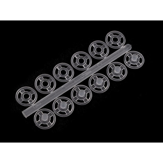 Capse de cusut din plastic, ø7 mm - ø15 mm - Transparent (100 Buchete) Capse de cusut din plastic, ø7 mm - ø15 mm - Transparent (100 Buchete)