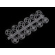 Capse de cusut din plastic, ø7 mm - ø15 mm - Transparent (100 Buchete) Capse de cusut din plastic, ø7 mm - ø15 mm - Transparent (100 Buchete)