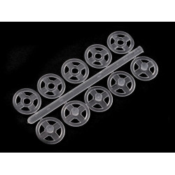 Capse de cusut din plastic, ø7 mm - ø15 mm - Transparent (100 Buchete)