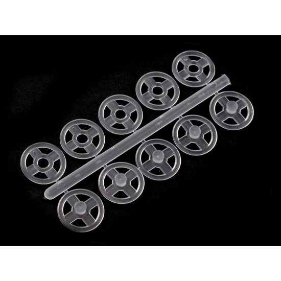 Capse de cusut din plastic, ø7 mm - ø15 mm - Transparent (100 Buchete) Capse de cusut din plastic, ø7 mm - ø15 mm - Transparent (100 Buchete)