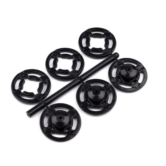 Capse de cusut din plastic, ø7 mm - ø15 mm - Transparent (100 Buchete) Capse de cusut din plastic, ø7 mm - ø15 mm - Transparent (100 Buchete)