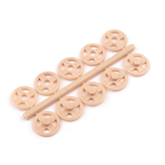 Capse de cusut din plastic, ø7 mm - ø15 mm - Transparent (100 Buchete) Capse de cusut din plastic, ø7 mm - ø15 mm - Transparent (100 Buchete)