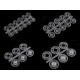 Capse de cusut din plastic, ø7 mm - ø15 mm - Transparent (100 Buchete) Capse de cusut din plastic, ø7 mm - ø15 mm - Transparent (100 Buchete)
