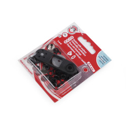 Ocheți metalici inoxidabili cu dispozitiv de atașare, ø4 mm - Lac negru (1 Blister)
