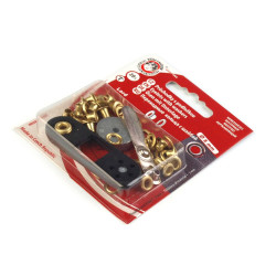 Ocheți metalici inoxidabili cu dispozitiv de atașare, ø4 mm - Auriu (1 Blister)