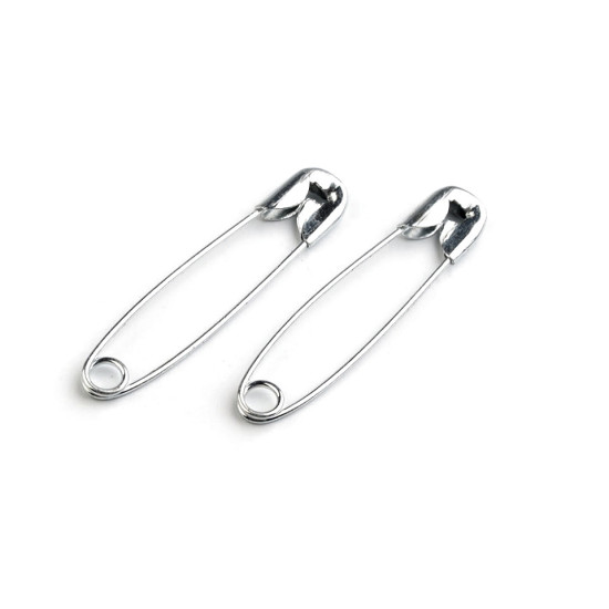 Ace de siguranță, lungime 28 mm - Nichel (100 Buchete) Ace de siguranță, lungime 28 mm - Nichel (100 Buchete)