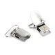 Clips pentru bretele, lățime 24 mm - Nichel (50 Bucăți)